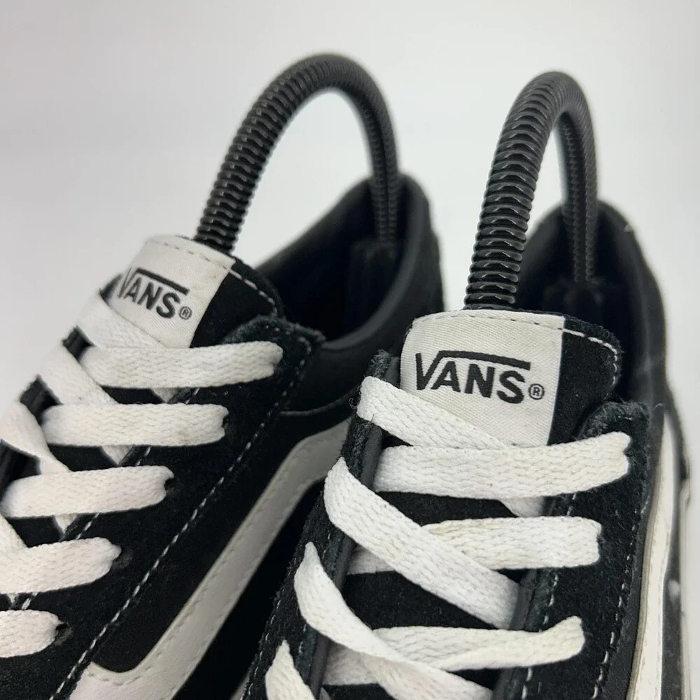 Vans Old Skool Shoes Womens Size 6 Black White Suede Canvas Skate Sneakers